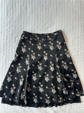 ESPIRIT Black Floral A-Line Skirt